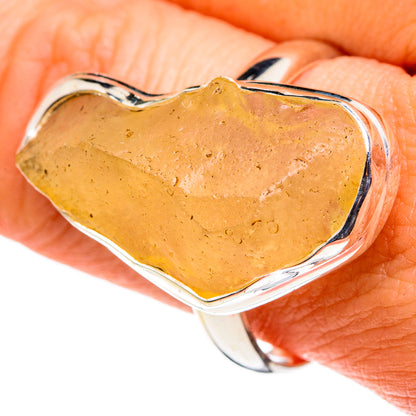 Libyan Desert Glass Rings handcrafted by Ana Silver Co - RING86699