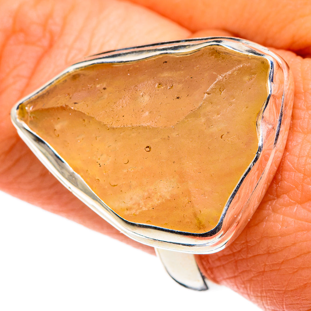 Libyan Desert Glass Rings handcrafted by Ana Silver Co - RING86700