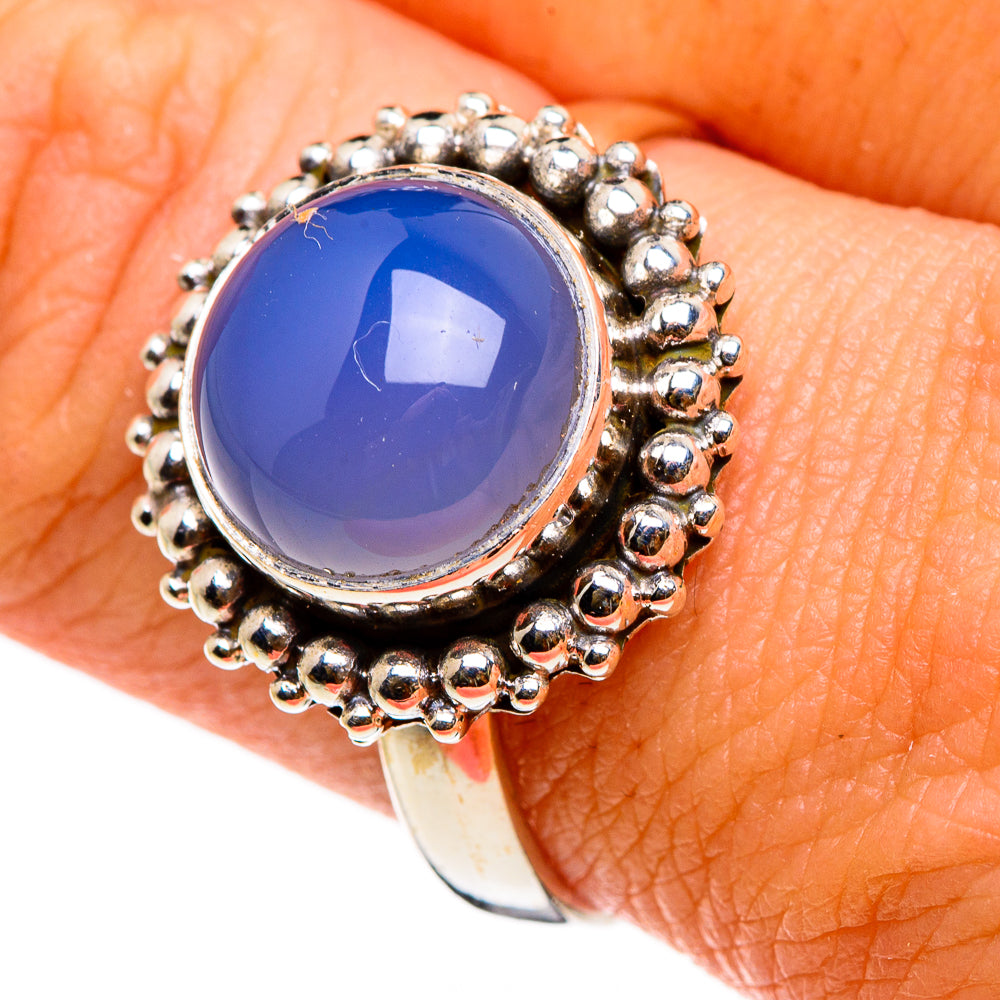 Aqua Chalcedony Rings handcrafted by Ana Silver Co - RING86702