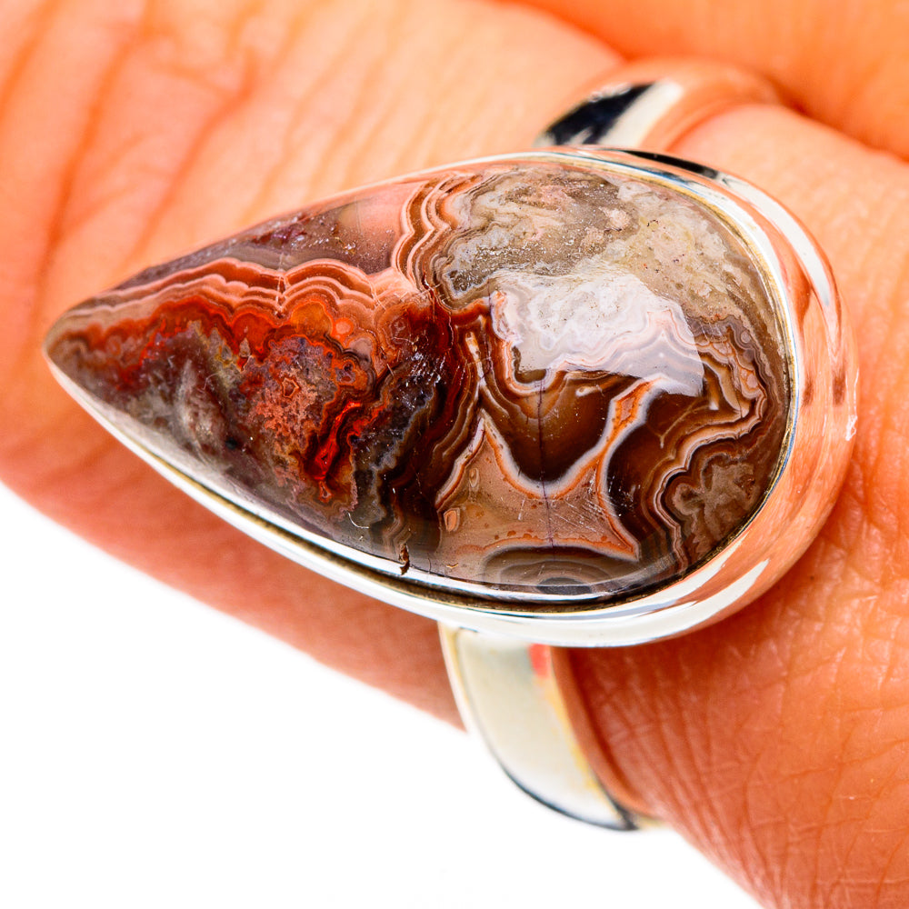 Crazy Lace Agate Rings handcrafted by Ana Silver Co - RING86708