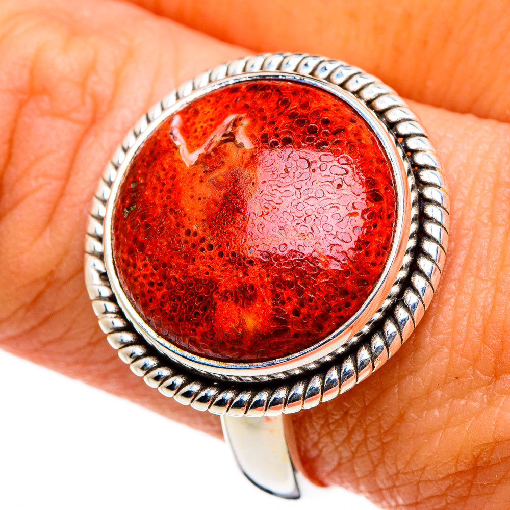 Sponge Coral Rings handcrafted by Ana Silver Co - RING86711