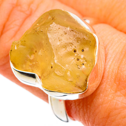 Libyan Desert Glass Rings handcrafted by Ana Silver Co - RING86712