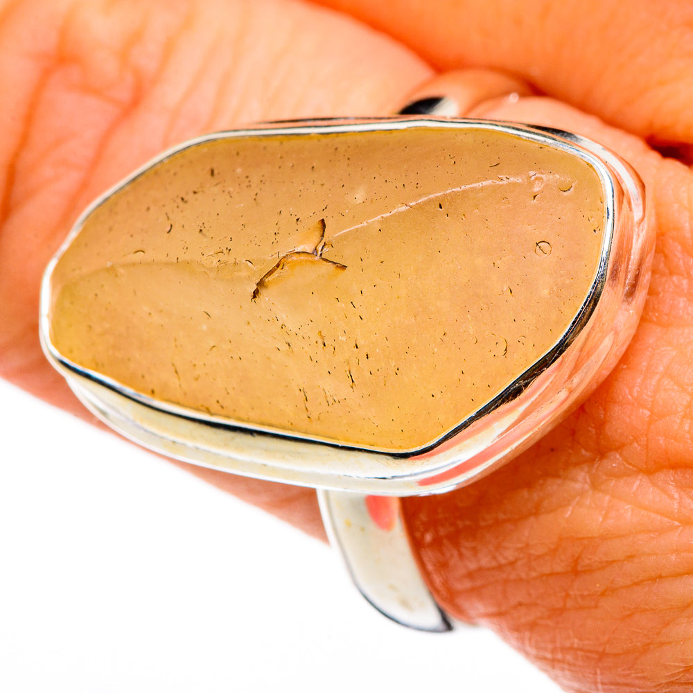 Libyan Desert Glass Rings handcrafted by Ana Silver Co - RING86714