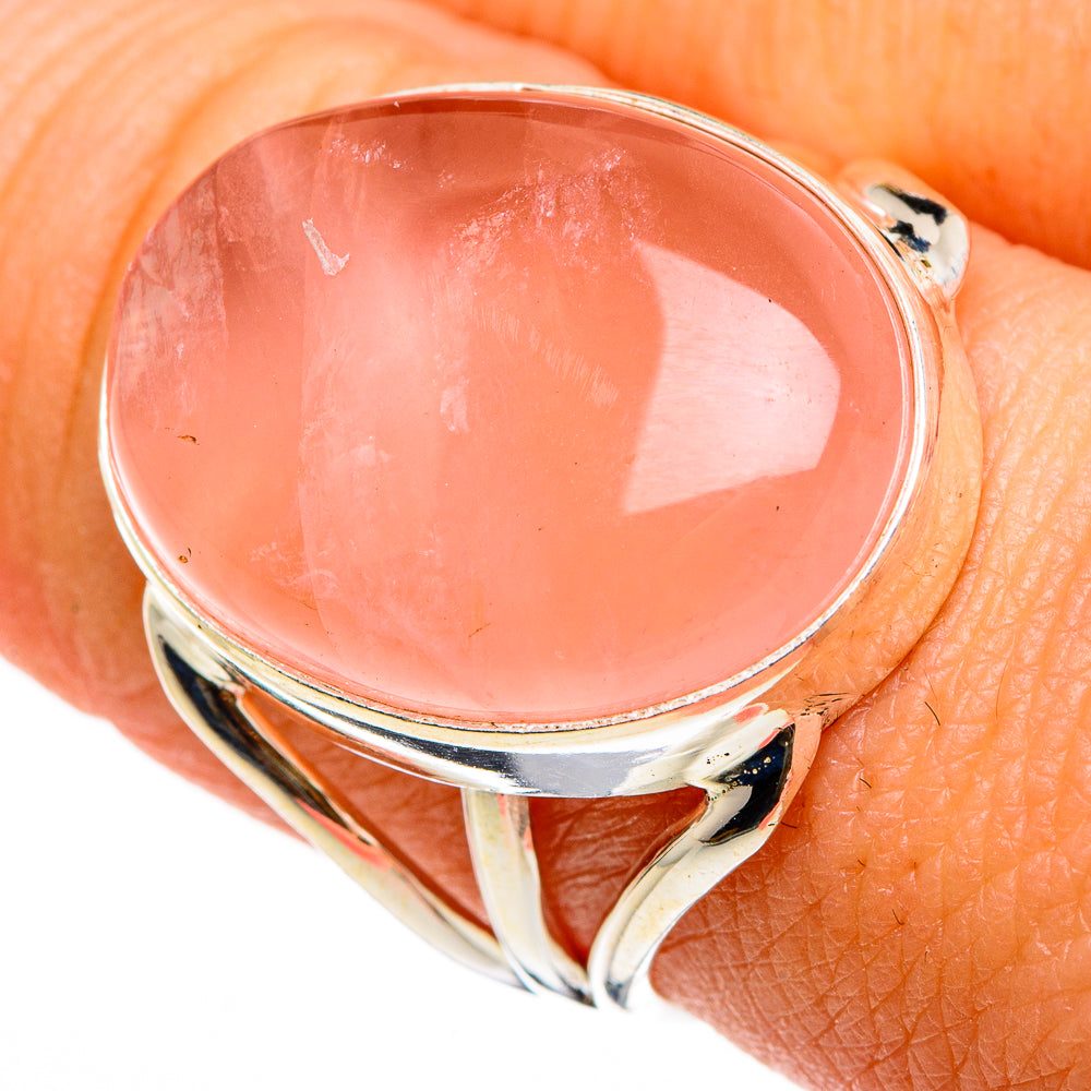 Rose Quartz Rings handcrafted by Ana Silver Co - RING86716