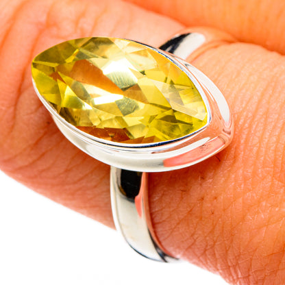 Lemon Quartz Rings handcrafted by Ana Silver Co - RING86732