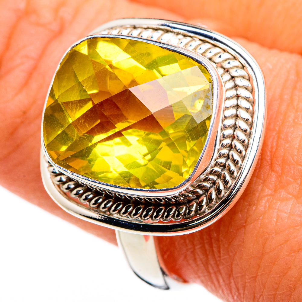 Lemon Quartz Rings handcrafted by Ana Silver Co - RING86733