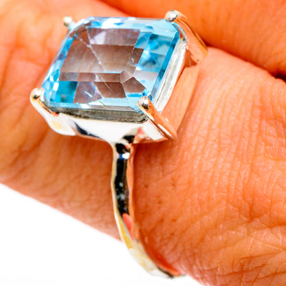 Blue Topaz Rings handcrafted by Ana Silver Co - RING86734