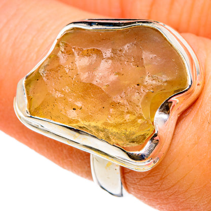 Libyan Desert Glass Rings handcrafted by Ana Silver Co - RING86743