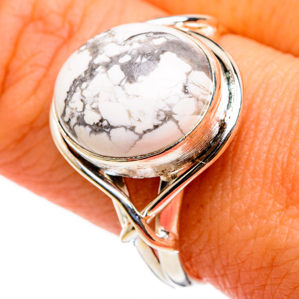 Howlite Rings handcrafted by Ana Silver Co - RING86756