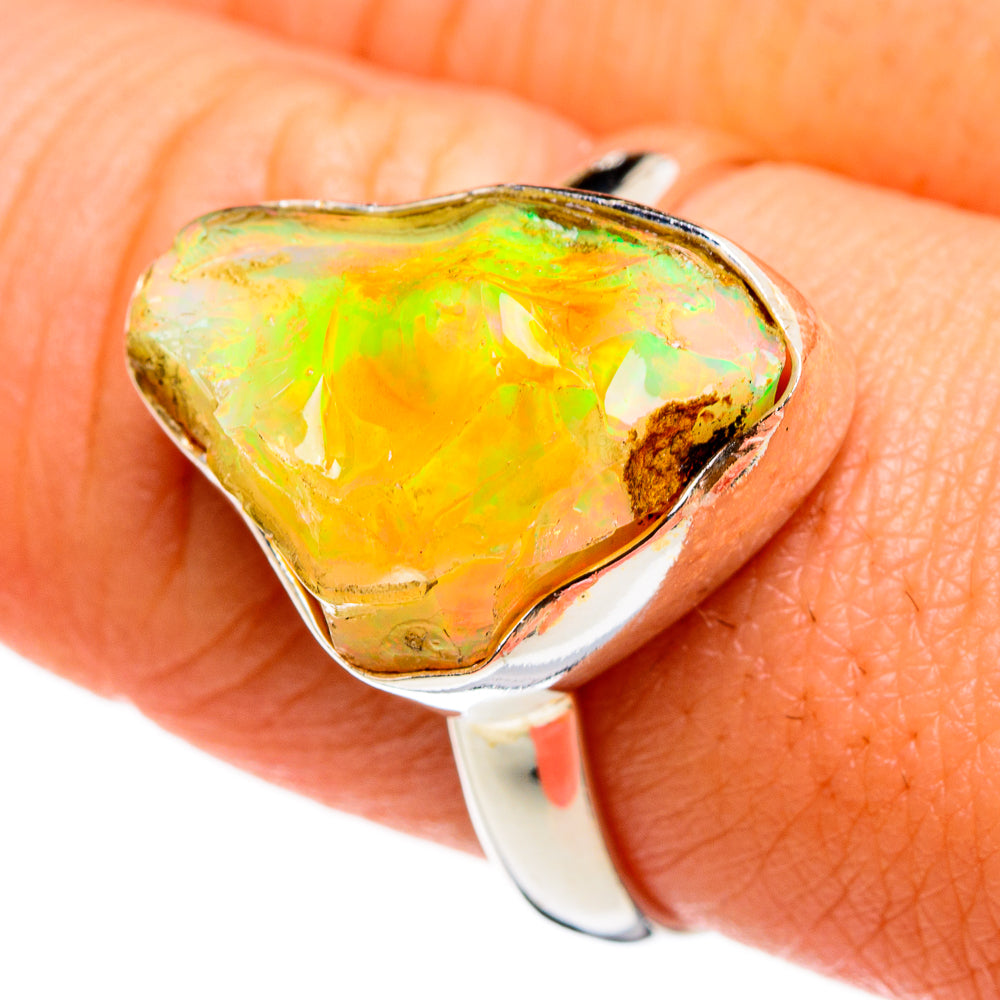 Libyan Desert Glass Rings handcrafted by Ana Silver Co - RING86761