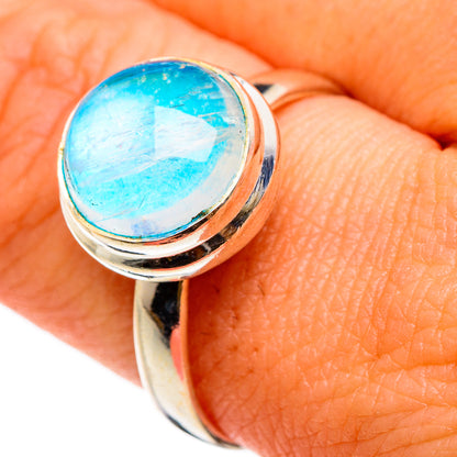 Rainbow Moonstone Rings handcrafted by Ana Silver Co - RING86767