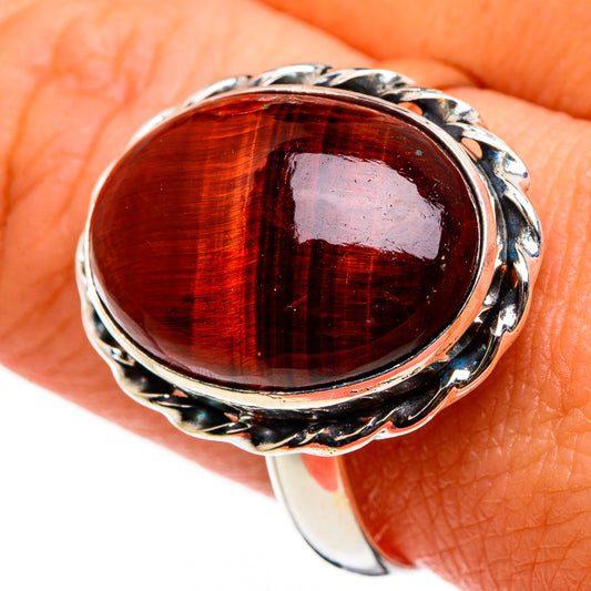 Red Tiger Eye Rings handcrafted by Ana Silver Co - RING86770
