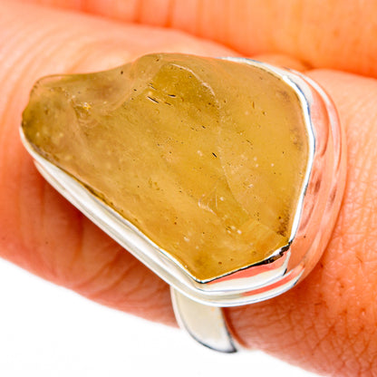 Libyan Desert Glass Rings handcrafted by Ana Silver Co - RING86773