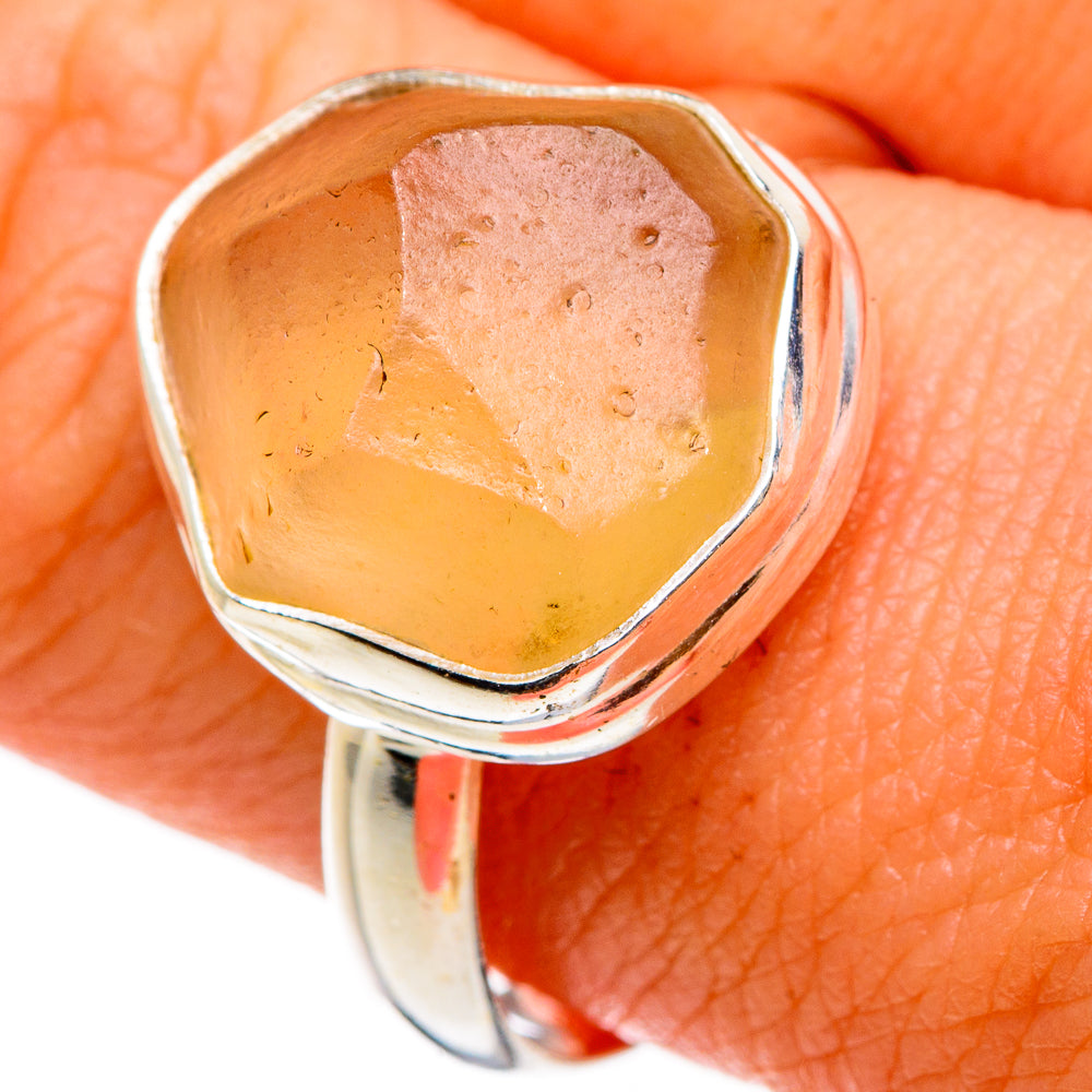 Libyan Desert Glass Rings handcrafted by Ana Silver Co - RING86774