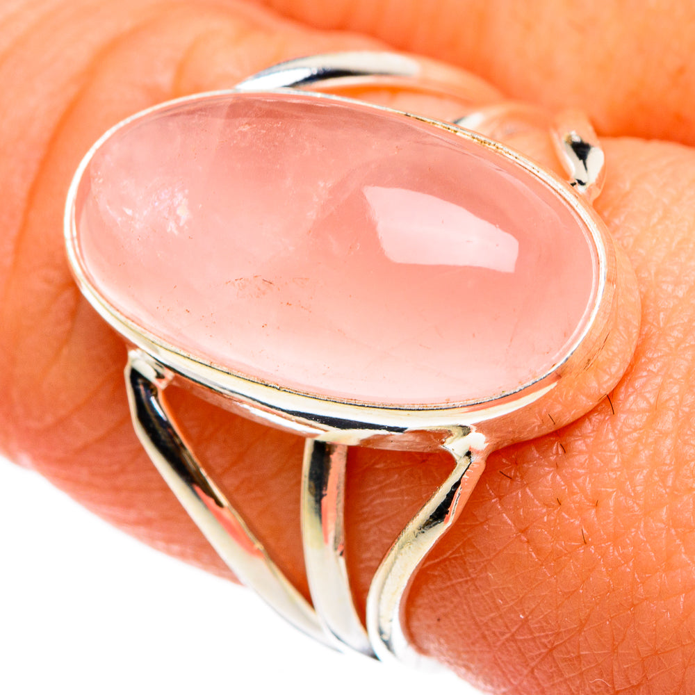 Rose Quartz Rings handcrafted by Ana Silver Co - RING86778