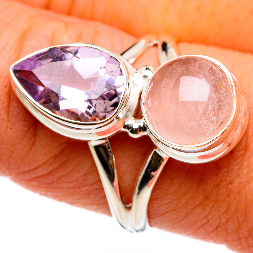 Rose Quartz Rings handcrafted by Ana Silver Co - RING86788
