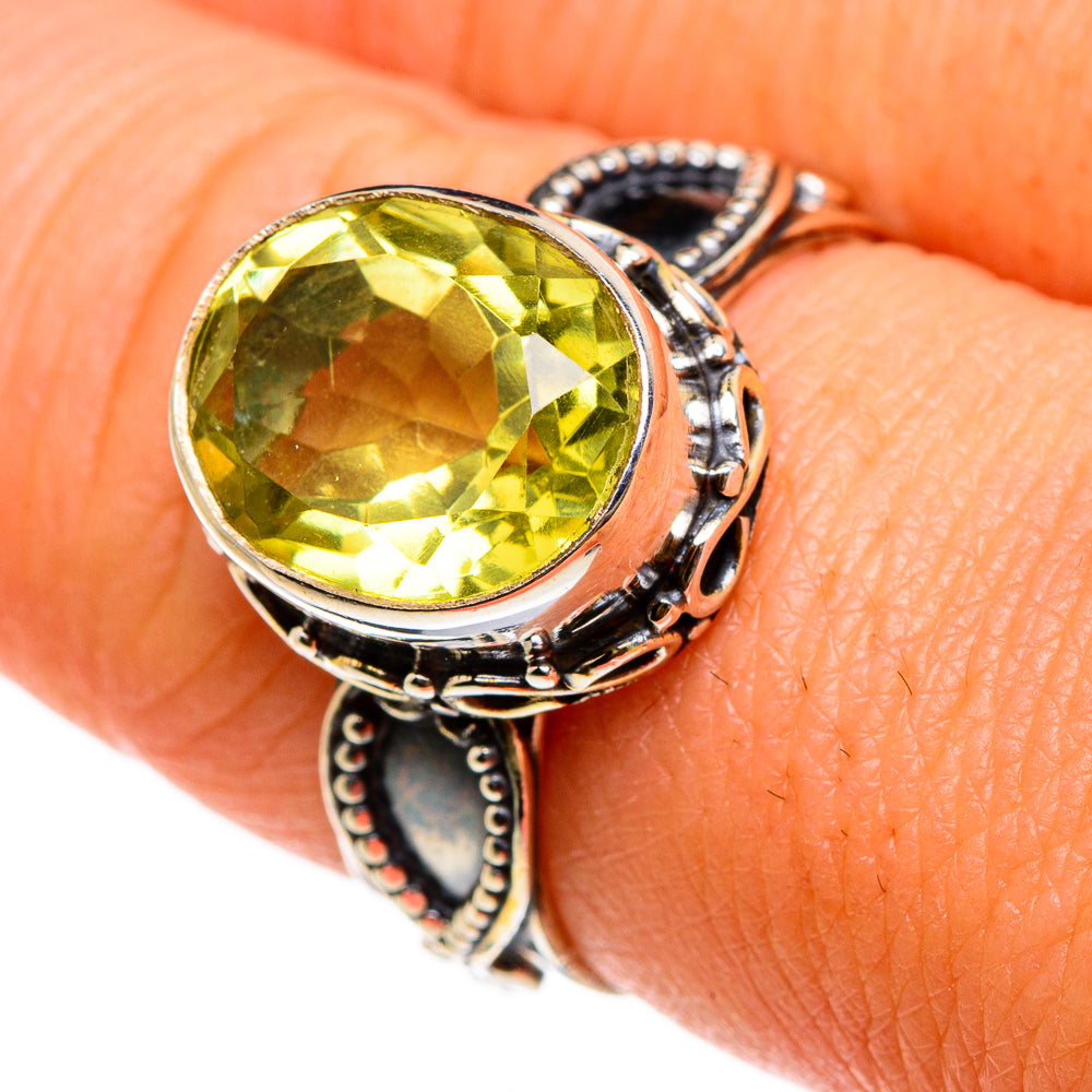 Lemon Quartz Rings handcrafted by Ana Silver Co - RING86792