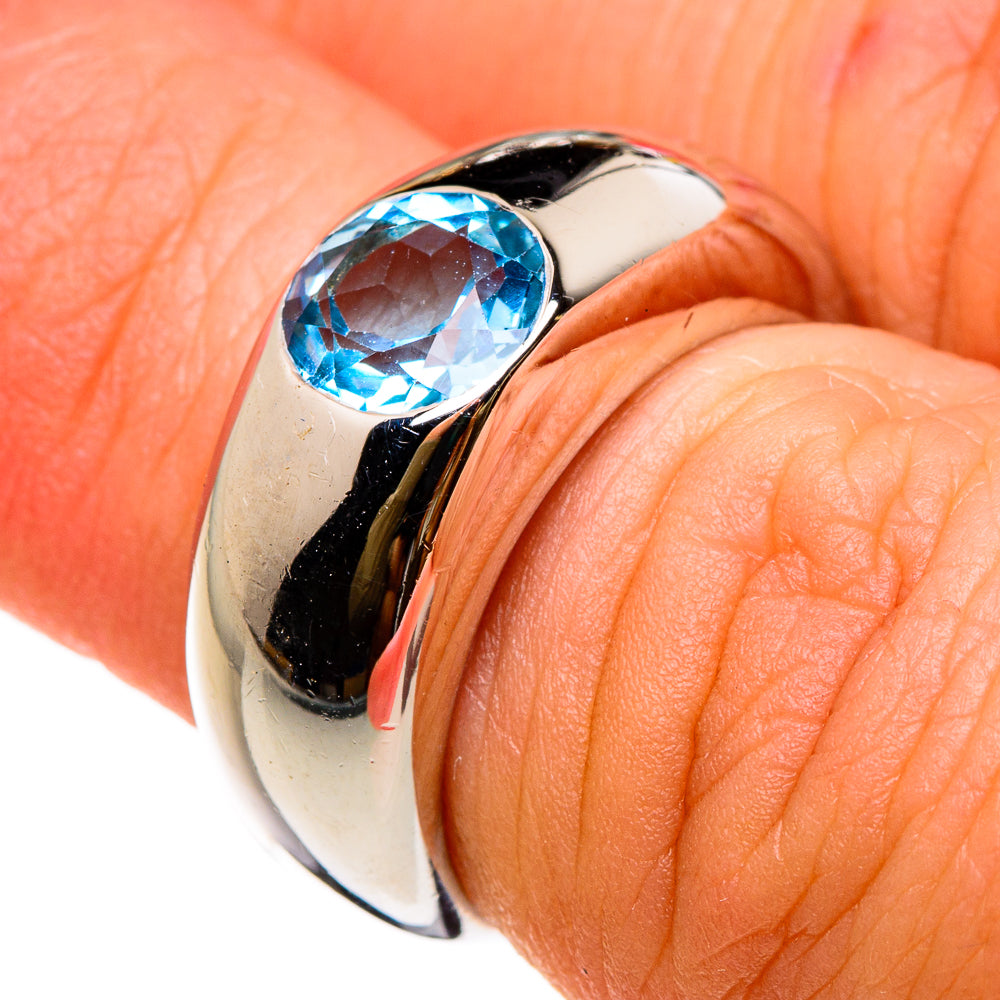 Blue Topaz Rings handcrafted by Ana Silver Co - RING86799