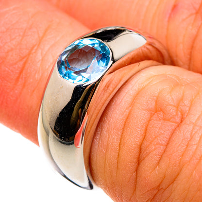 Blue Topaz Rings handcrafted by Ana Silver Co - RING86799