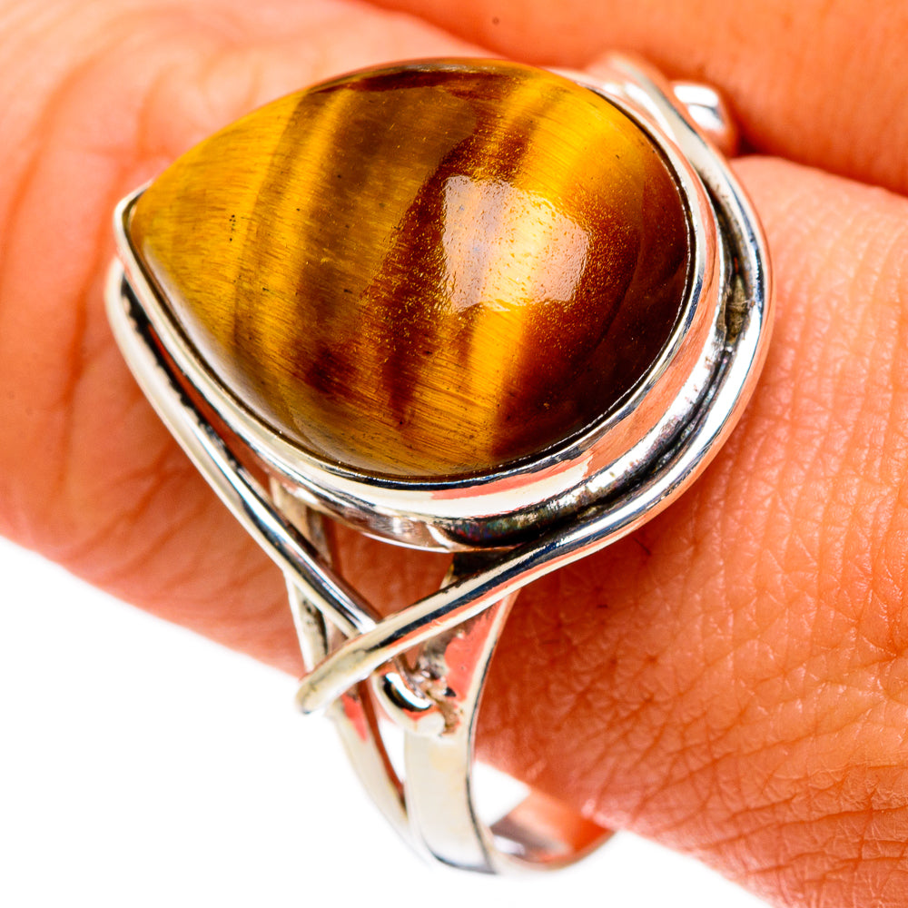 Tiger Eye Rings handcrafted by Ana Silver Co - RING86802