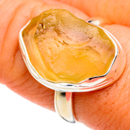 Libyan Desert Glass Rings handcrafted by Ana Silver Co - RING86809