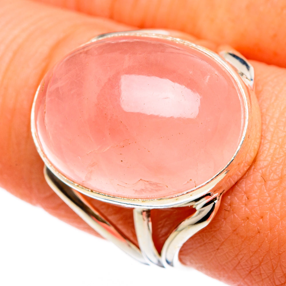 Rose Quartz Rings handcrafted by Ana Silver Co - RING86811