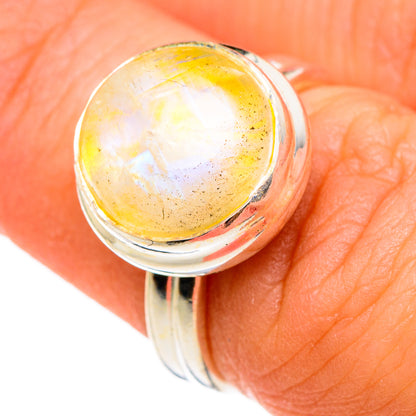 Yellow Moonstone Rings handcrafted by Ana Silver Co - RING86823