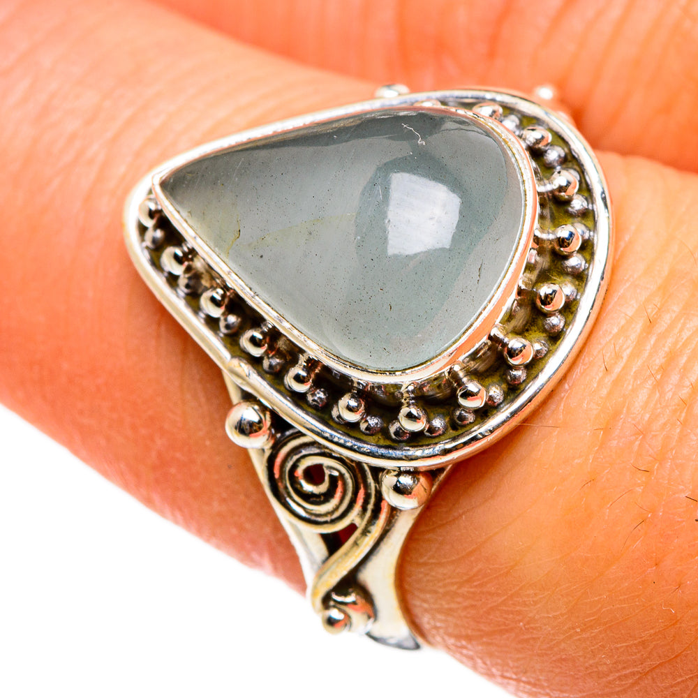 Aqua Chalcedony Rings handcrafted by Ana Silver Co - RING86825