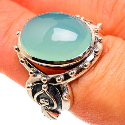 Aqua Chalcedony Rings handcrafted by Ana Silver Co - RING86829