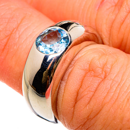 Blue Topaz Rings handcrafted by Ana Silver Co - RING86830