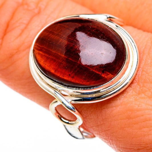 Red Tiger Eye Rings handcrafted by Ana Silver Co - RING86835