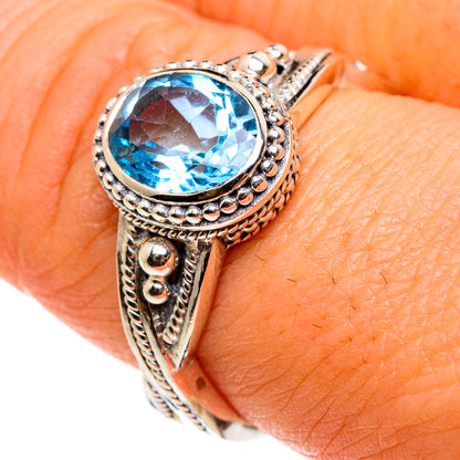 Blue Topaz Rings handcrafted by Ana Silver Co - RING86862