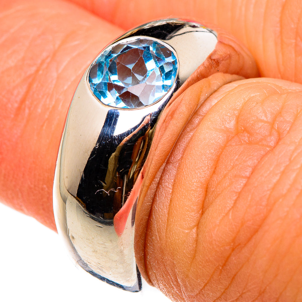 Blue Topaz Rings handcrafted by Ana Silver Co - RING86863