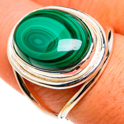 Malachite Rings handcrafted by Ana Silver Co - RING86865