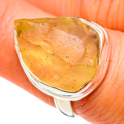 Libyan Desert Glass Rings handcrafted by Ana Silver Co - RING86870