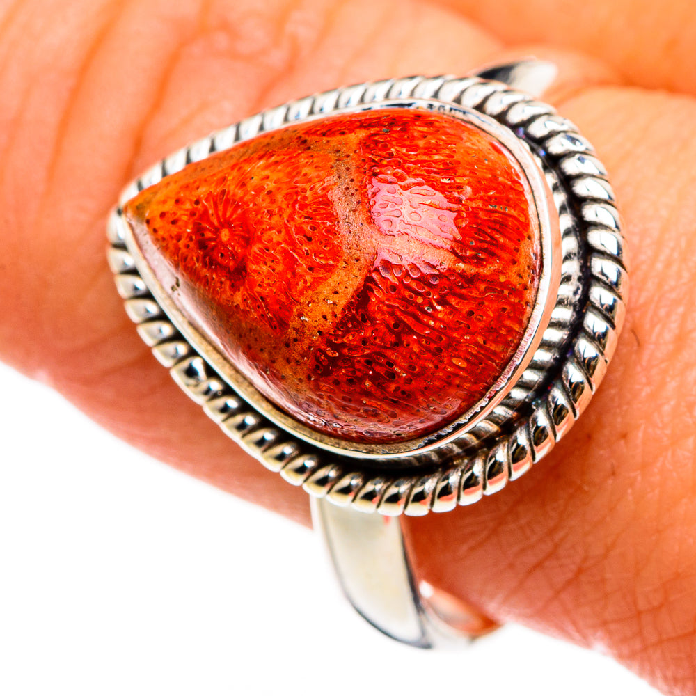 Sponge Coral Rings handcrafted by Ana Silver Co - RING86871