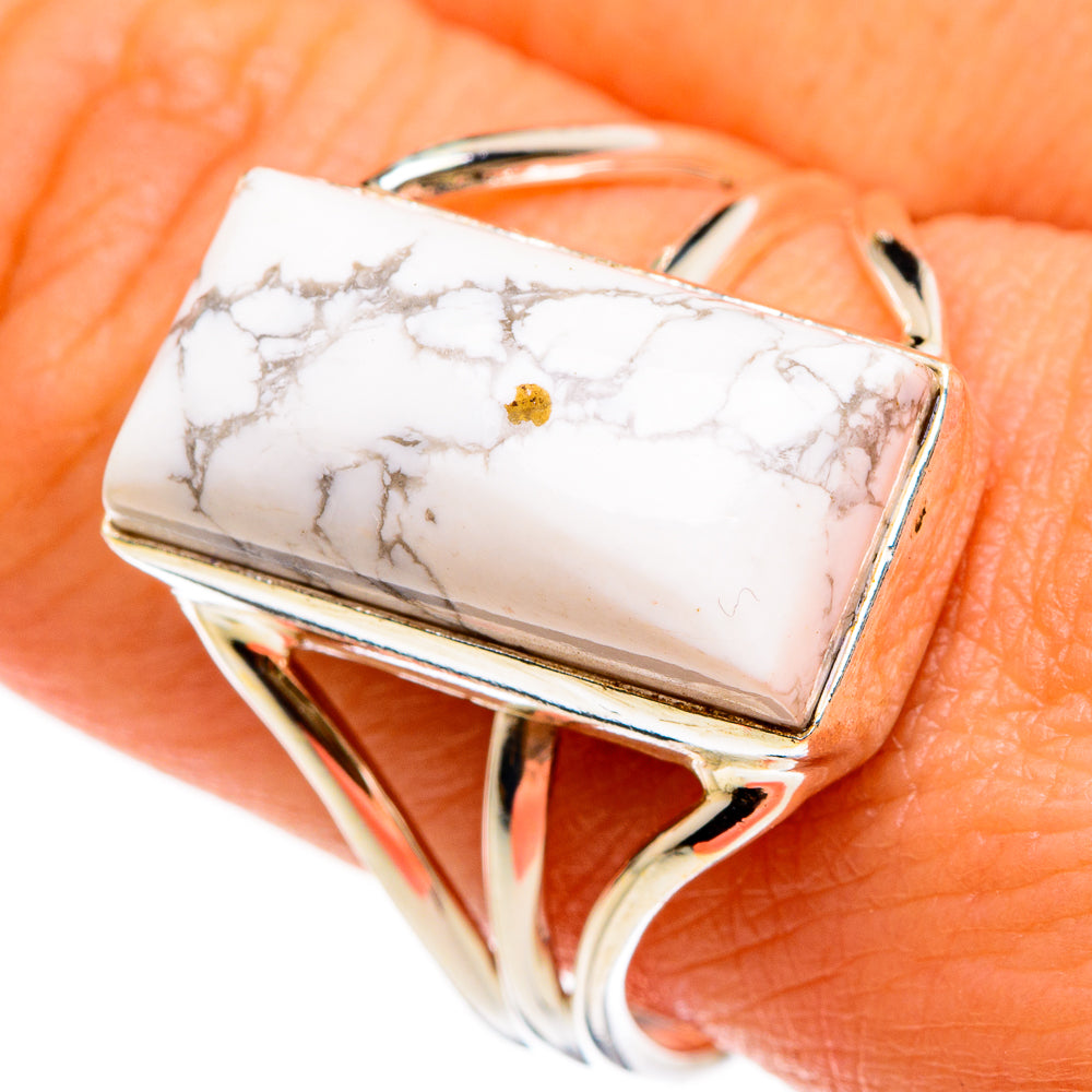 Howlite Rings handcrafted by Ana Silver Co - RING86882