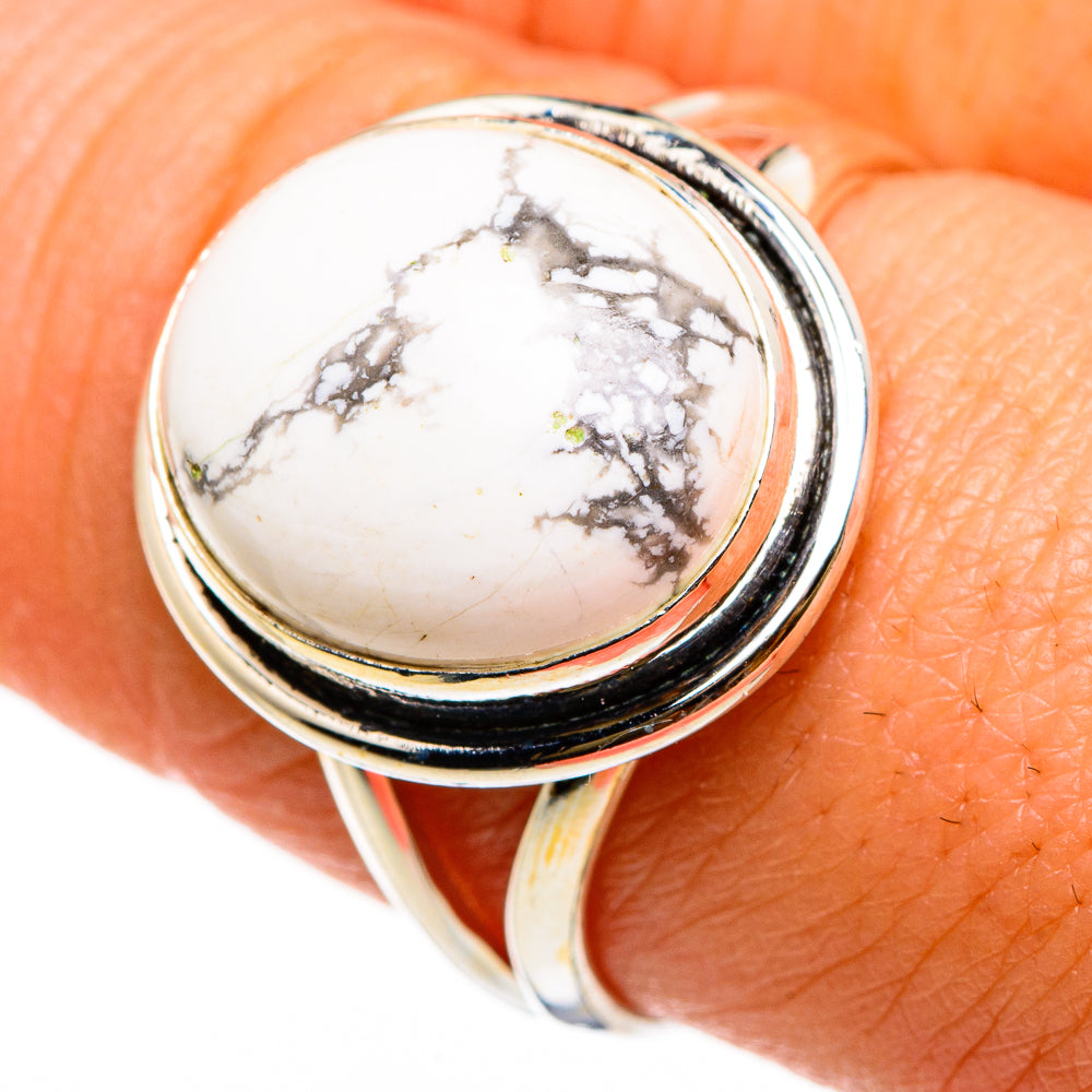 Howlite Rings handcrafted by Ana Silver Co - RING86883