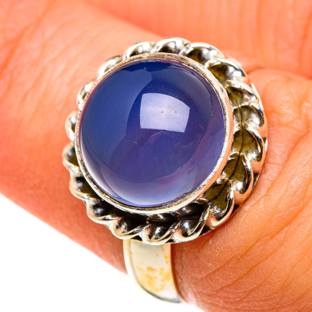 Aqua Chalcedony Rings handcrafted by Ana Silver Co - RING86890