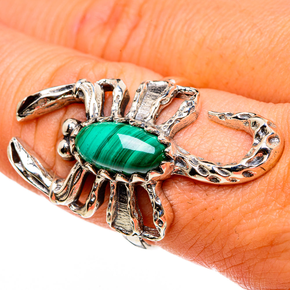 Malachite Rings handcrafted by Ana Silver Co - RING86895