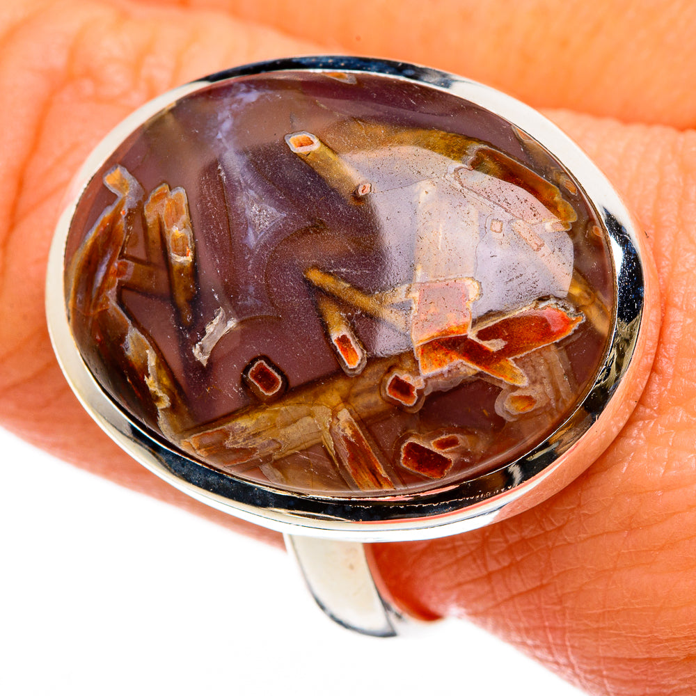 Turkish Tube Agate Rings handcrafted by Ana Silver Co - RING86903