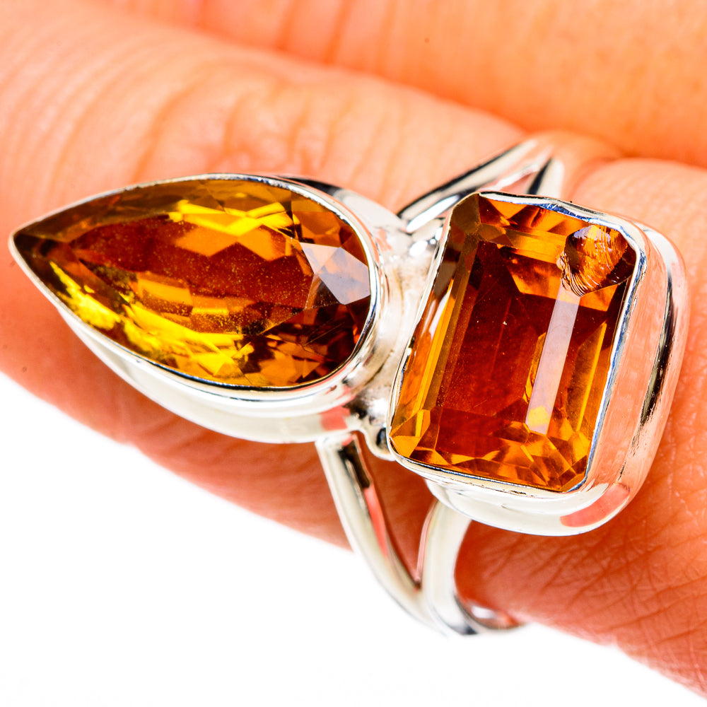 Mandarin Citrine Rings handcrafted by Ana Silver Co - RING86905