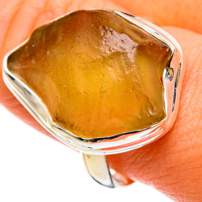 Libyan Desert Glass Rings handcrafted by Ana Silver Co - RING86906