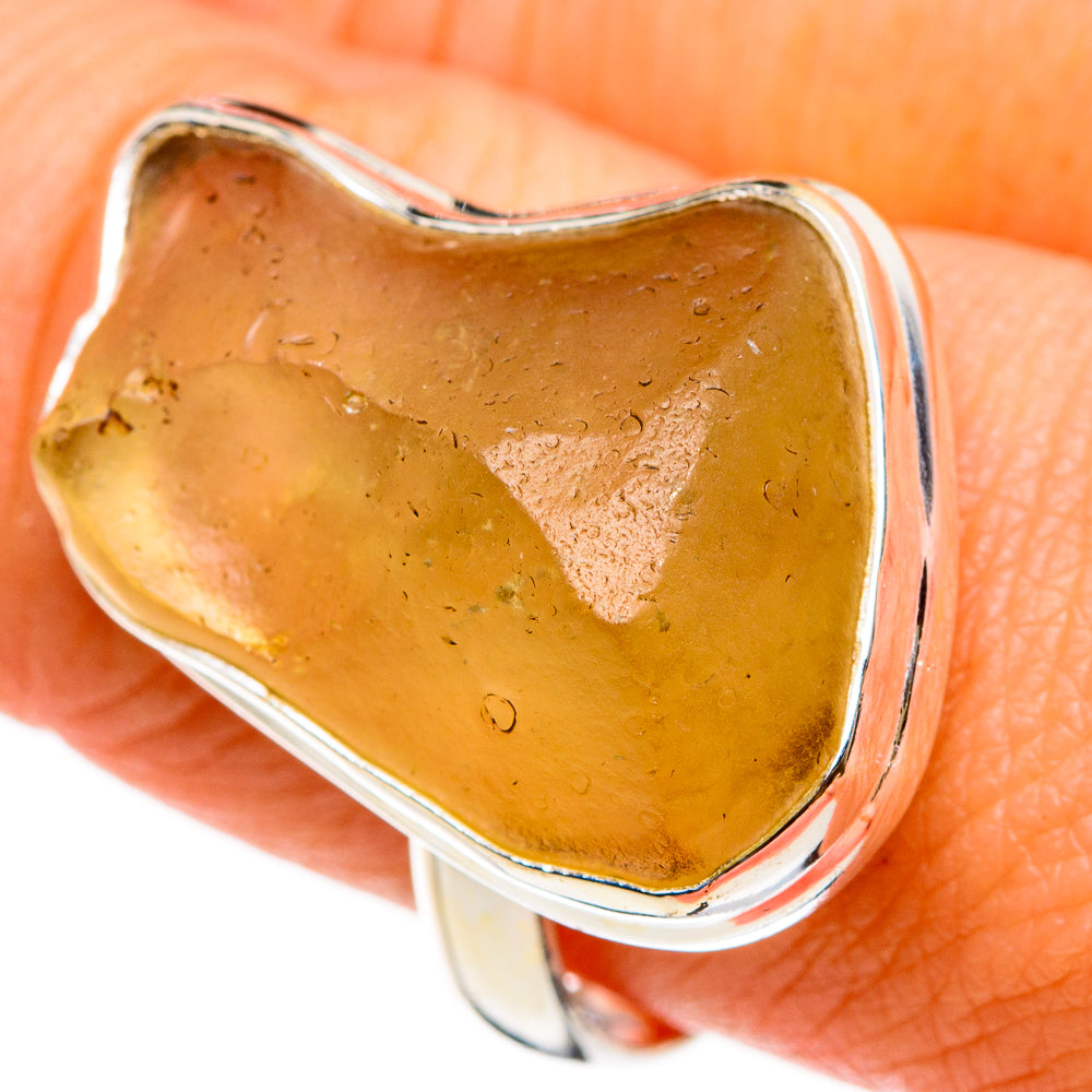 Libyan Desert Glass Rings handcrafted by Ana Silver Co - RING86909