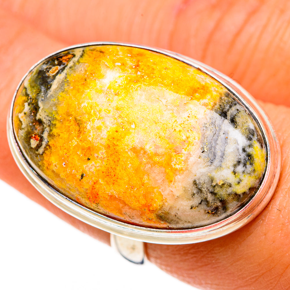 Bumble Bee Jasper Rings handcrafted by Ana Silver Co - RING86920