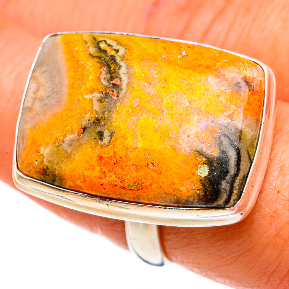 Bumble Bee Jasper Rings handcrafted by Ana Silver Co - RING86922