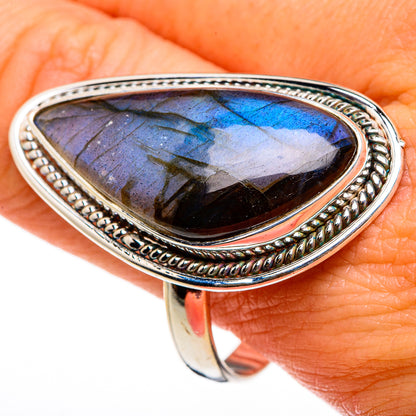 Labradorite Rings handcrafted by Ana Silver Co - RING86923