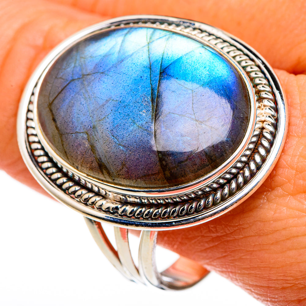 Labradorite Rings handcrafted by Ana Silver Co - RING86929