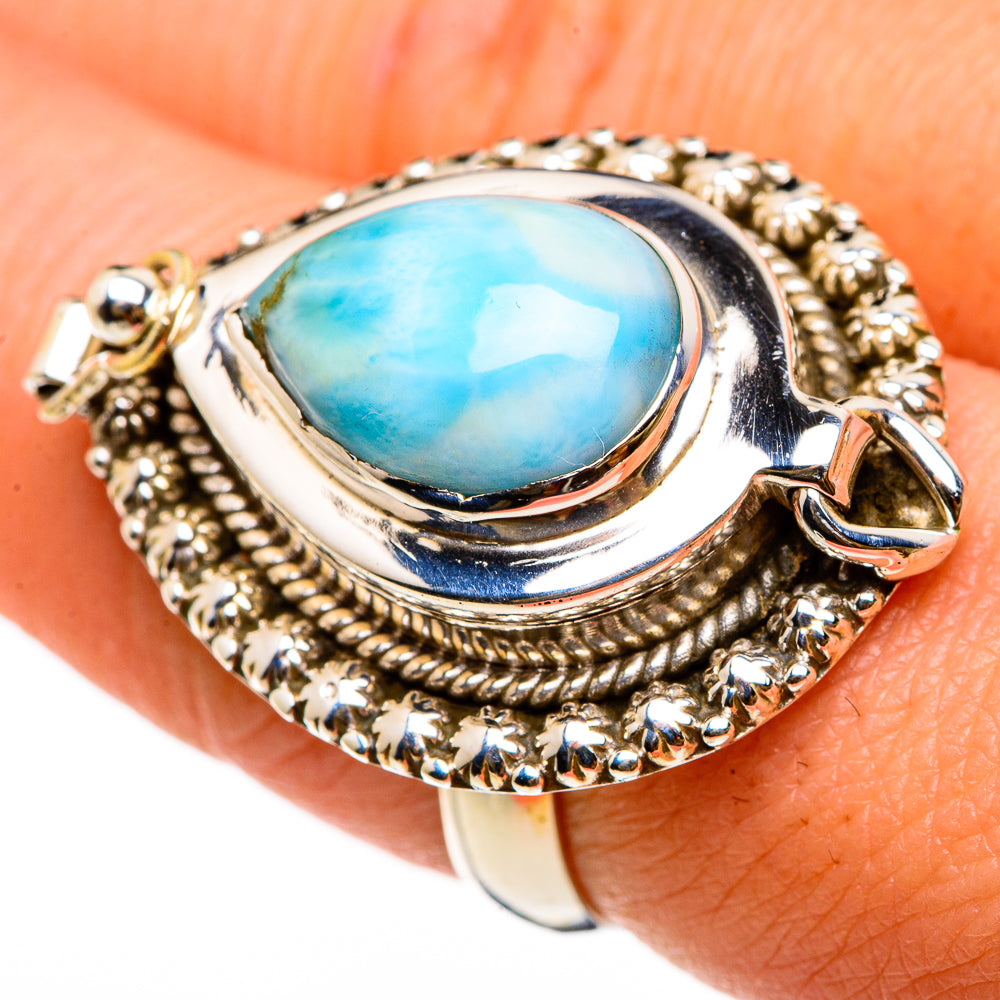 Larimar Rings handcrafted by Ana Silver Co - RING86935