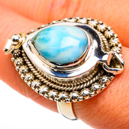 Larimar Rings handcrafted by Ana Silver Co - RING86935